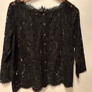 Joie Black Lace Blouse